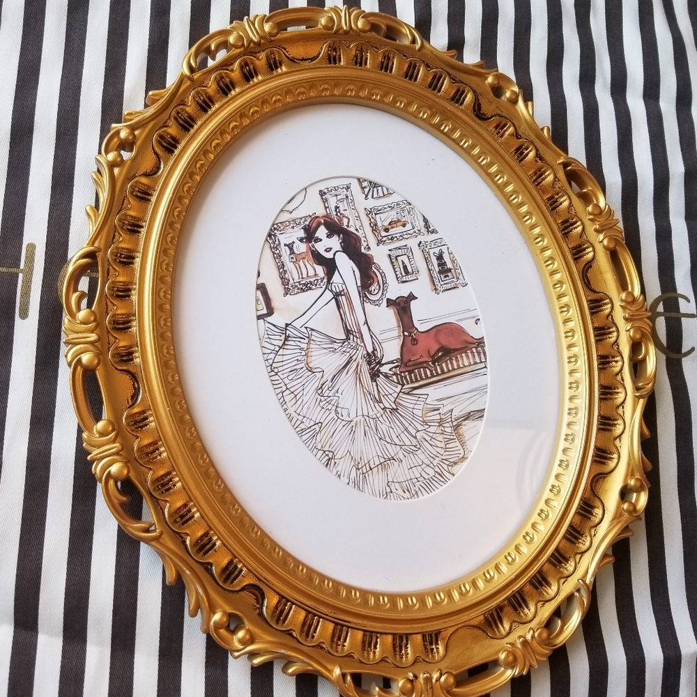 ❗Authentic Henri Bendel Gold Frame Display Art❗